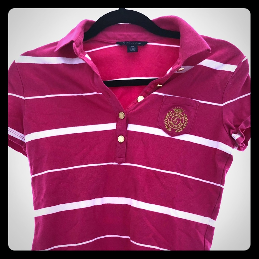 Pink polo shirt perfect shape